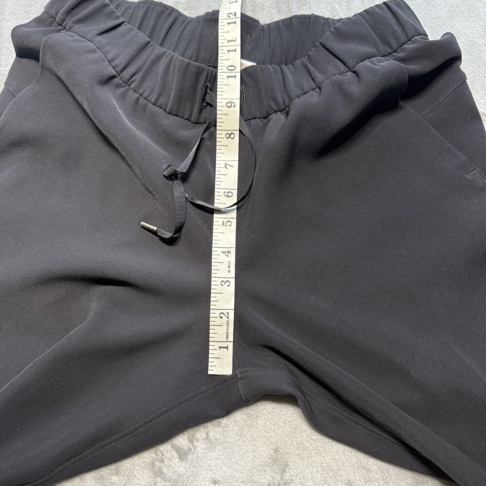 Lululemon Jogger Pants Womens 6 Black Sweatpants Drawstring Cuffed Logo Athletic - Picture 7 of 12